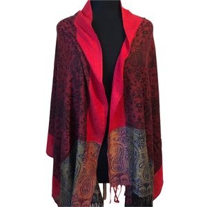 (2 for $50) PASHMINA Floral Paisley Scarf Wrap Shawl,   28" x 72"